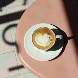 a coffee on a counter