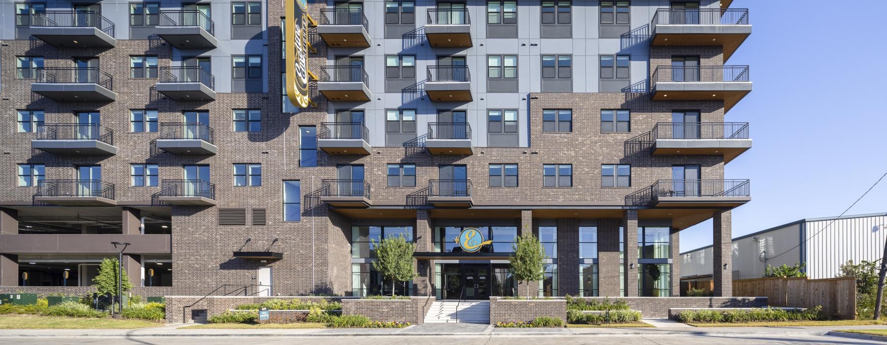 a building with many windows